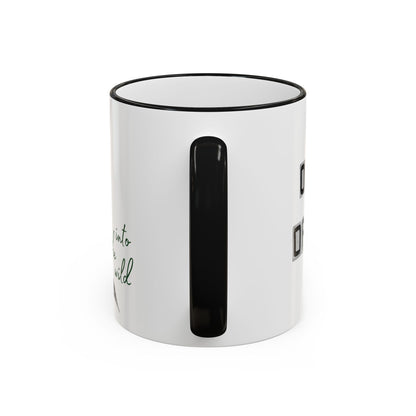 Adventure Coffee Mug — 'Get Out of Office' Forest Accent Rim & Handle Mug (11oz)