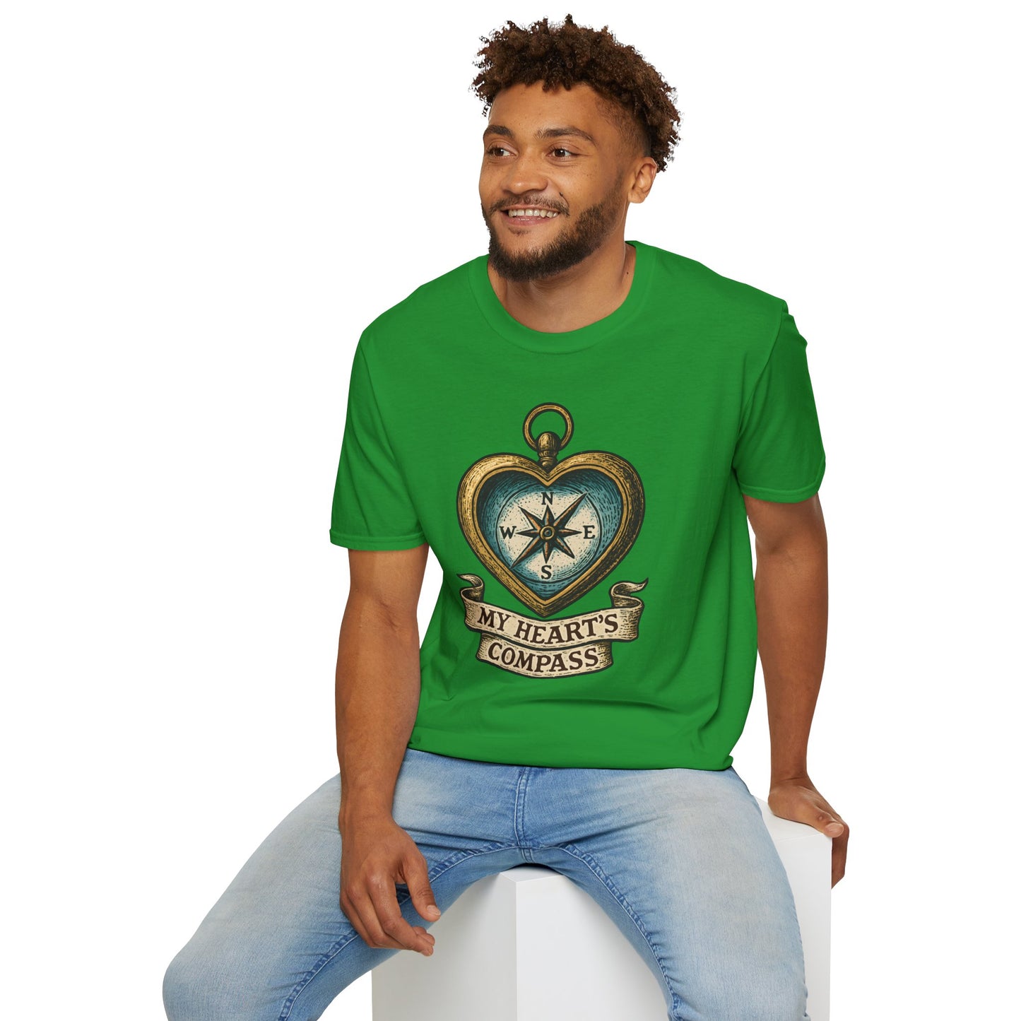 Heart Compass Design “My Heart's Compass” | Romantic Adventure Tee