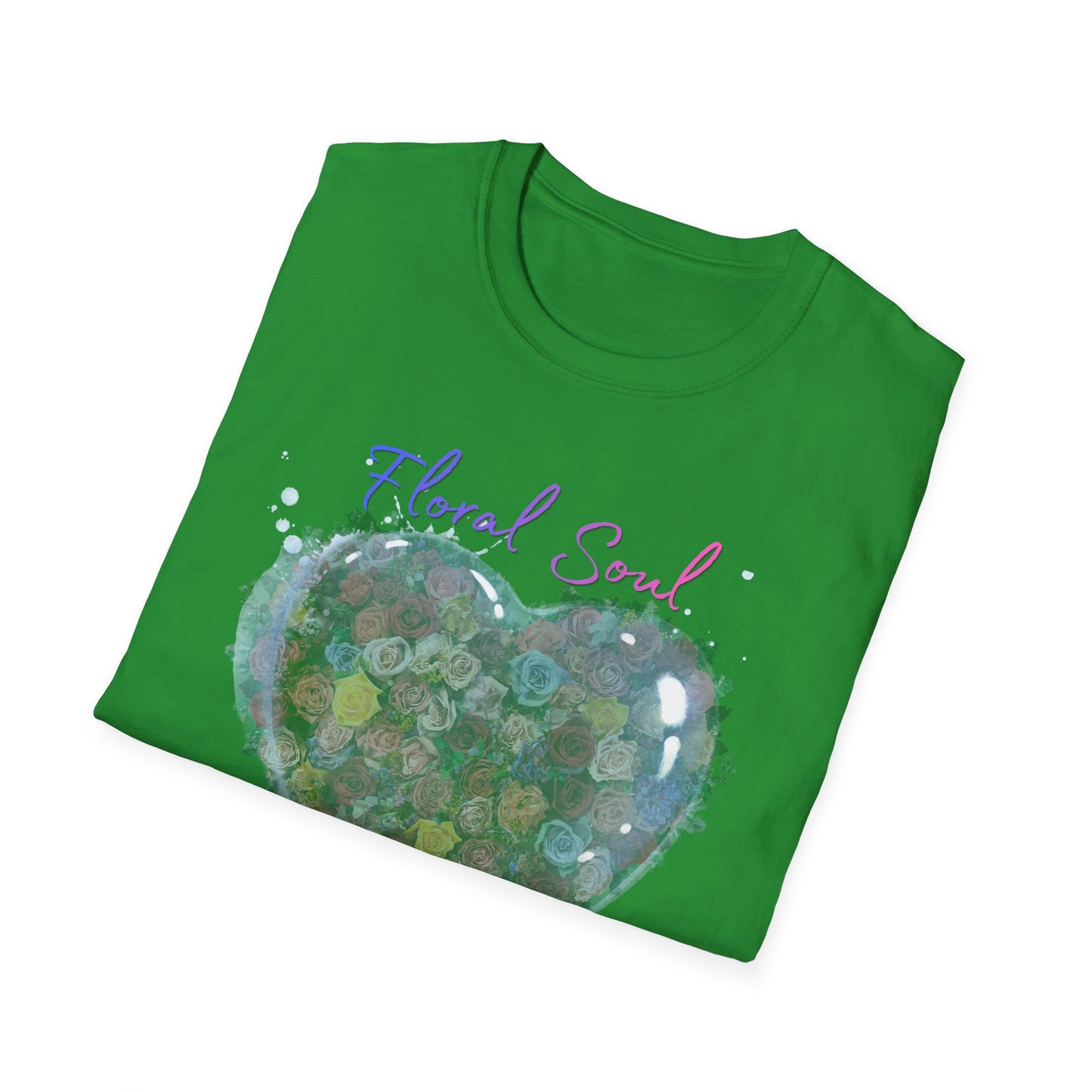 Floral Soul Loving Heart T-Shirt — Watercolor Heart Floral Tee for Women & Moms
