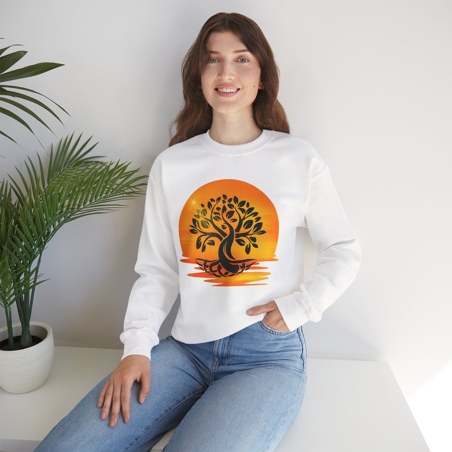 Tree of Life Sweatshirt – Sunset Tribal Graphic Crewneck