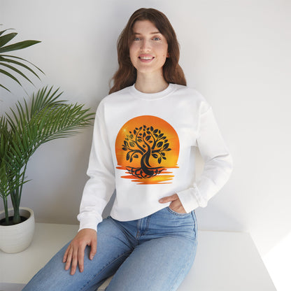 Tree of Life Sweatshirt – Sunset Tribal Graphic Crewneck