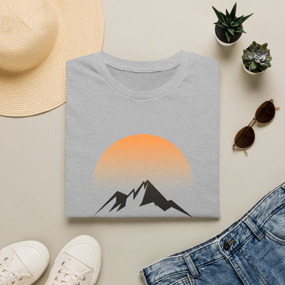 Trail Dad T-Shirt — Mountain Sunrise Hiking Tee for Outdoor Dads
