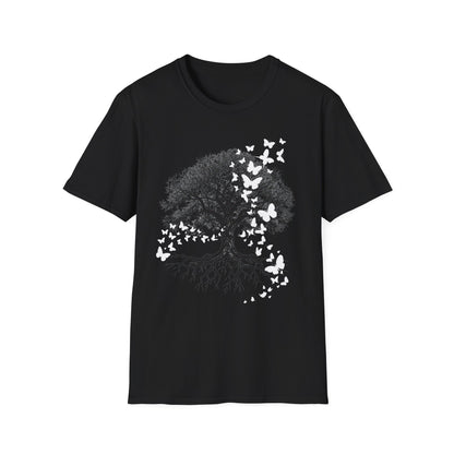 Butterfly Tree Graphic T‑Shirt — Nature Dreamscape Tee