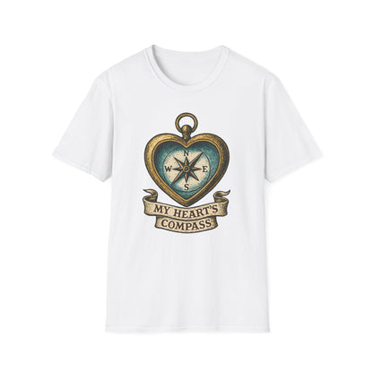 Heart Compass Design “My Heart's Compass” | Romantic Adventure Tee
