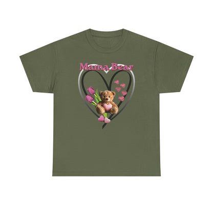 Mama Bear Heart Tee — Cute Teddy & Tulip Mother’s Day Shirt