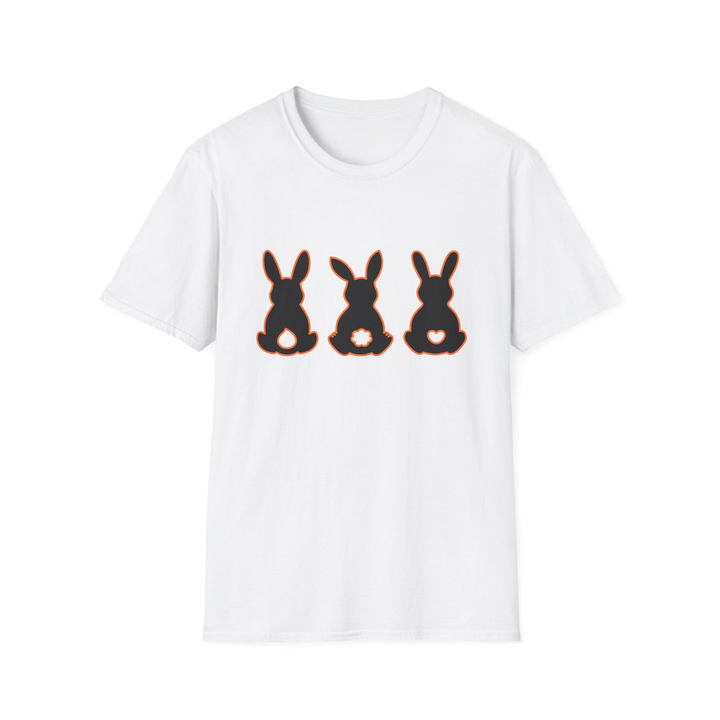 Bunny Trio Silhouette T-Shirt — Cute Easter Rabbit Graphic Tee