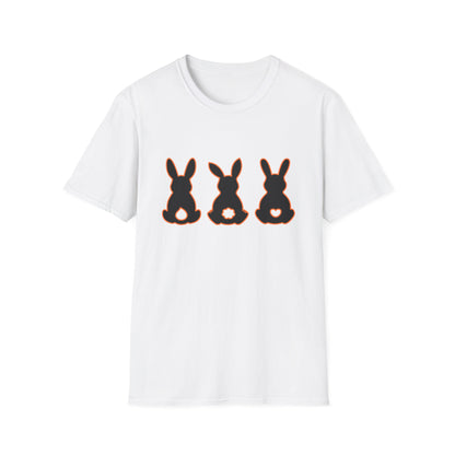 Bunny Trio Silhouette T-Shirt — Cute Easter Rabbit Graphic Tee