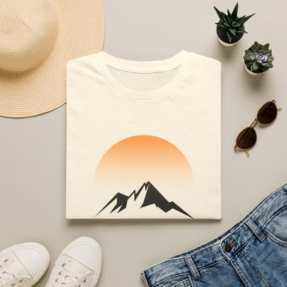 Trail Dad T-Shirt — Mountain Sunrise Hiking Tee for Outdoor Dads