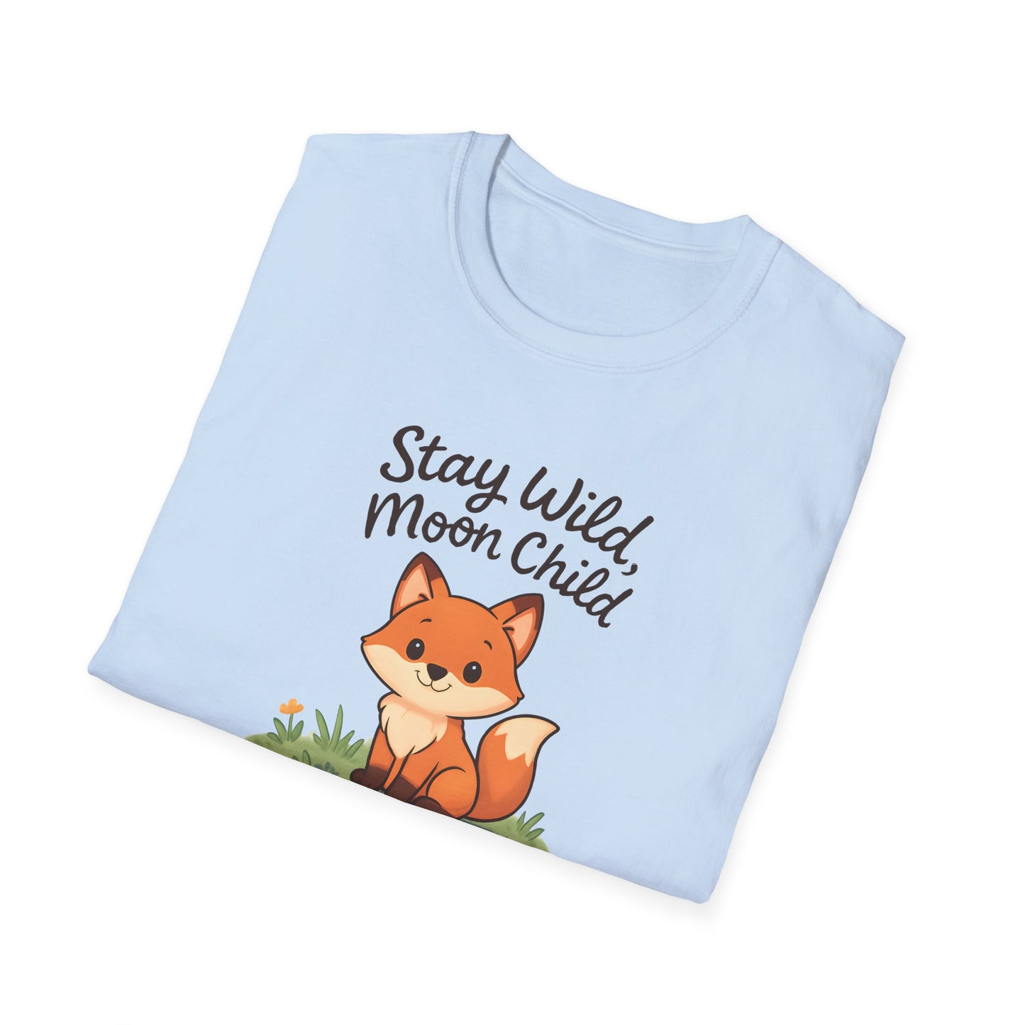 Fox T-Shirt — "Stay Wild, Moon Child" Cute Woodland Graphic Tee
