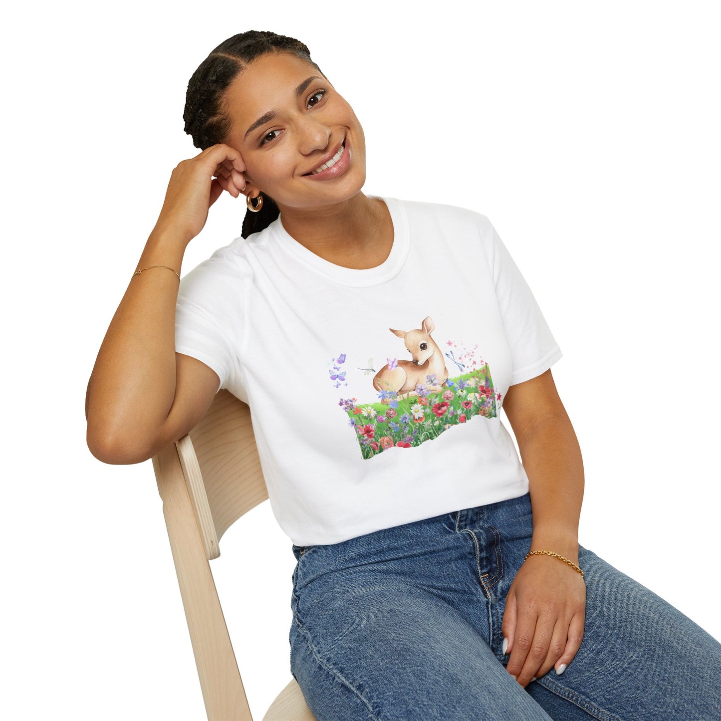 Doe in Wildflower Meadow T-Shirt