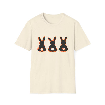 Bunny Trio Silhouette T-Shirt — Cute Easter Rabbit Graphic Tee
