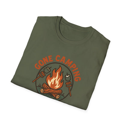 Camping T-Shirt — "Gone Camping" Campfire Graphic Tee
