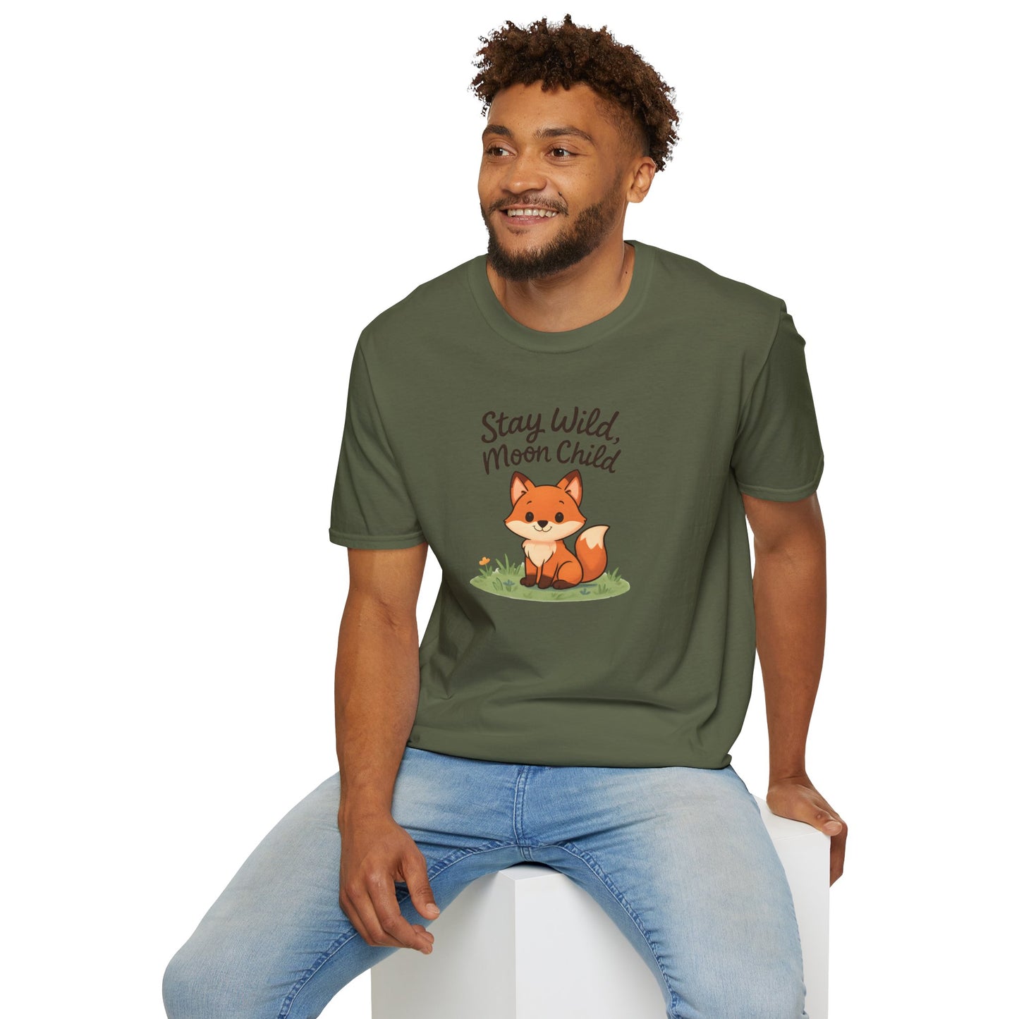 Fox T-Shirt — "Stay Wild, Moon Child" Cute Woodland Graphic Tee