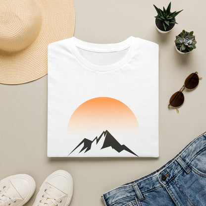 Trail Dad T-Shirt — Mountain Sunrise Hiking Tee for Outdoor Dads