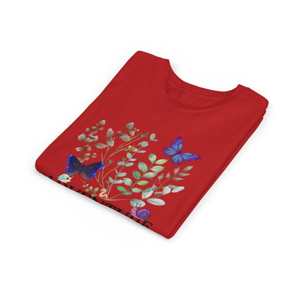 Youth Tee - "Adventure Awaits" Butterfly & Foliage Graphic
