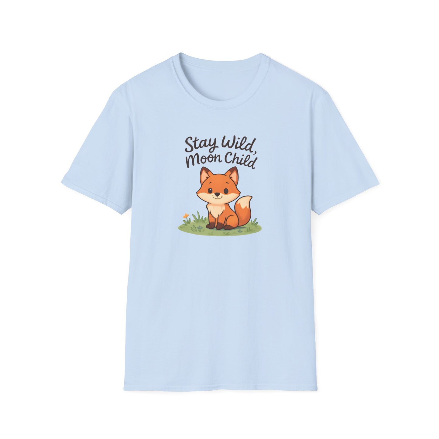 Fox T-Shirt — "Stay Wild, Moon Child" Cute Woodland Graphic Tee