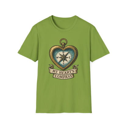 Heart Compass Design “My Heart's Compass” | Romantic Adventure Tee