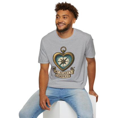 Heart Compass Design “My Heart's Compass” | Romantic Adventure Tee