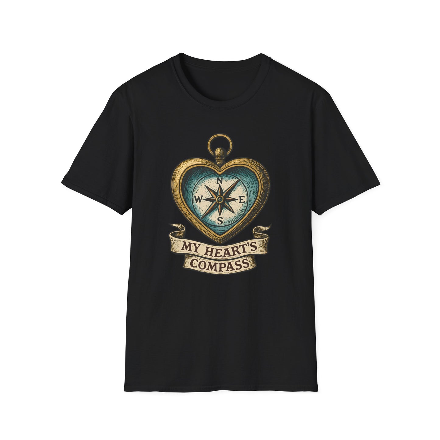 Heart Compass Design “My Heart's Compass” | Romantic Adventure Tee