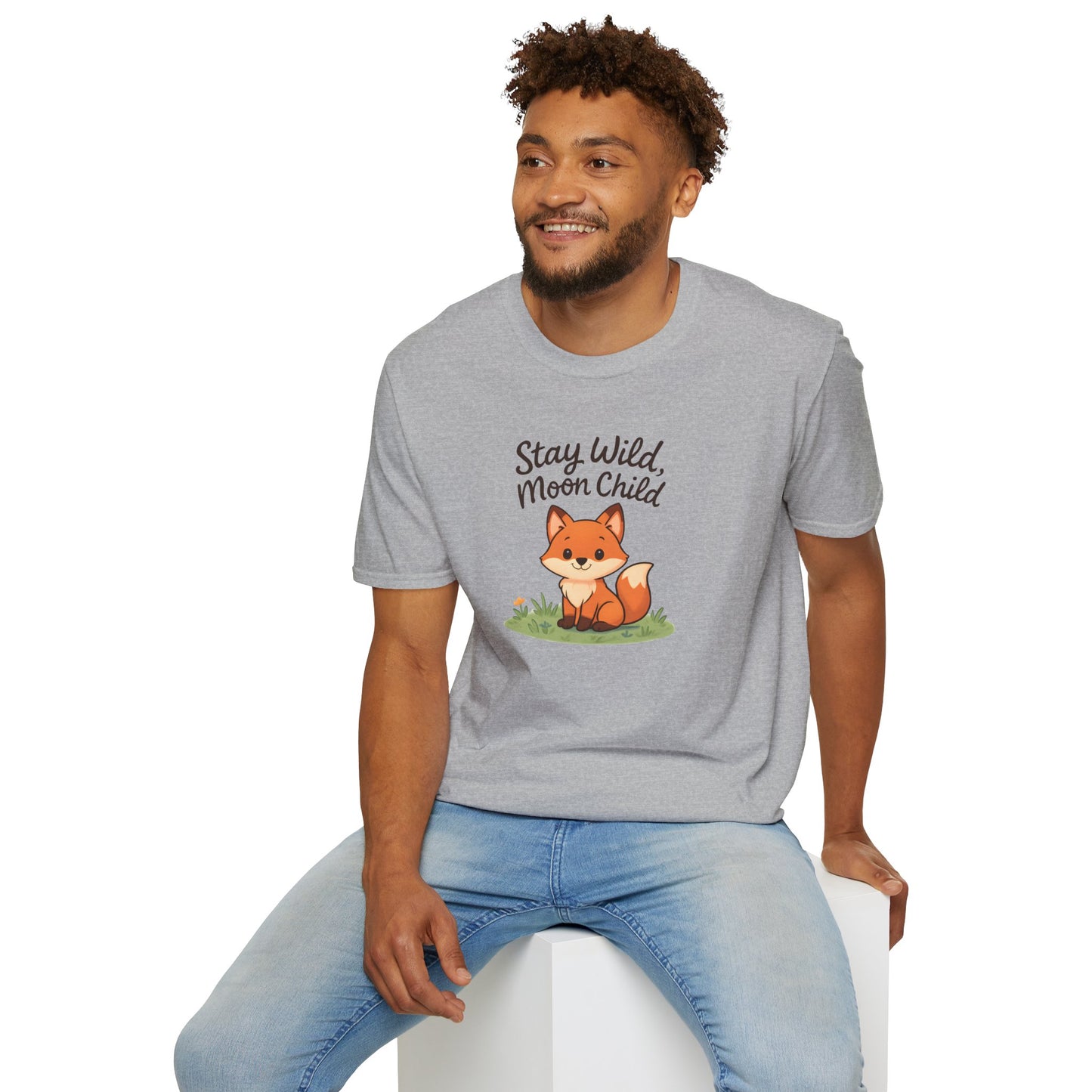 Fox T-Shirt — "Stay Wild, Moon Child" Cute Woodland Graphic Tee