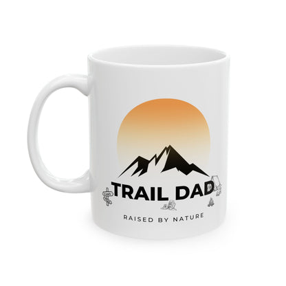 Travel Dad Coffee Mug — Mountain Sunset Ceramic Mug (11oz)