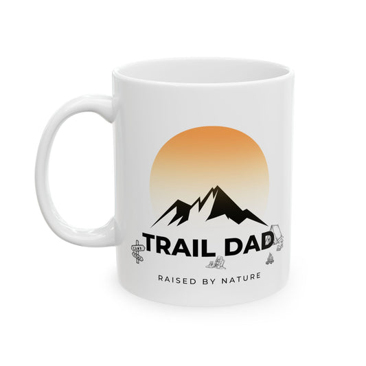 Travel Dad Coffee Mug — Mountain Sunset Ceramic Mug (11oz)