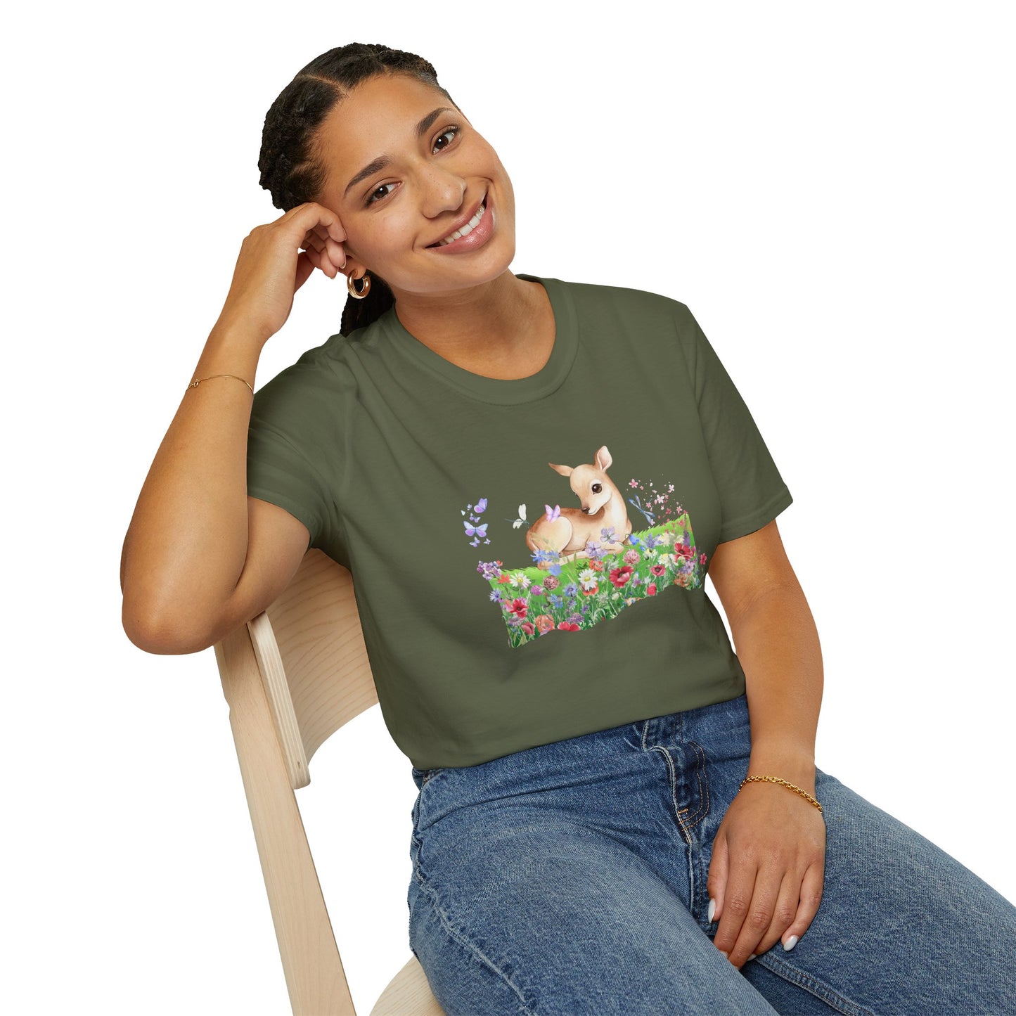 Doe in Wildflower Meadow T-Shirt
