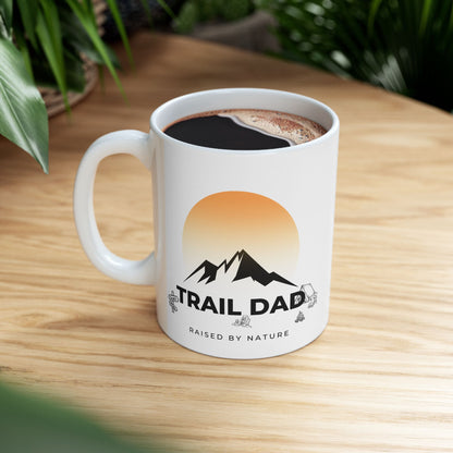 Travel Dad Coffee Mug — Mountain Sunset Ceramic Mug (11oz)