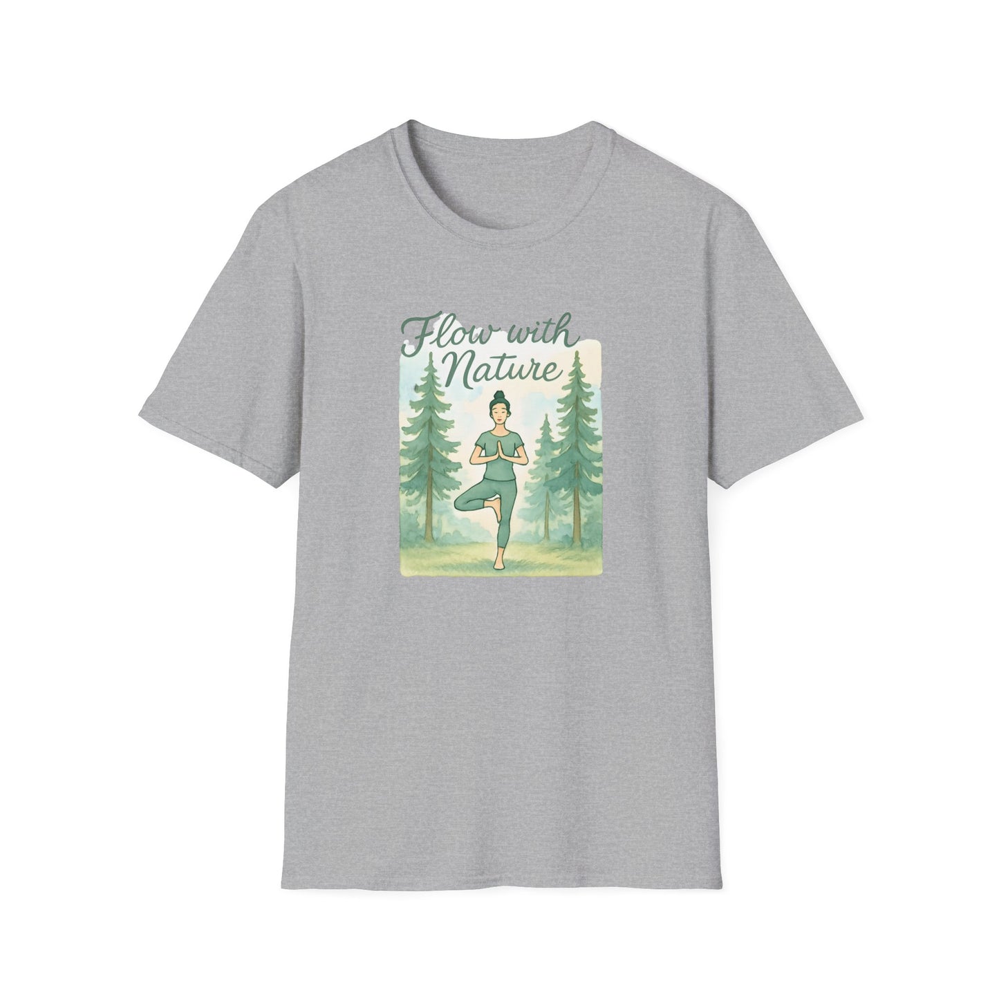 Flow with Nature T-Shirt - Mindful Living & Nature Inspired Tee