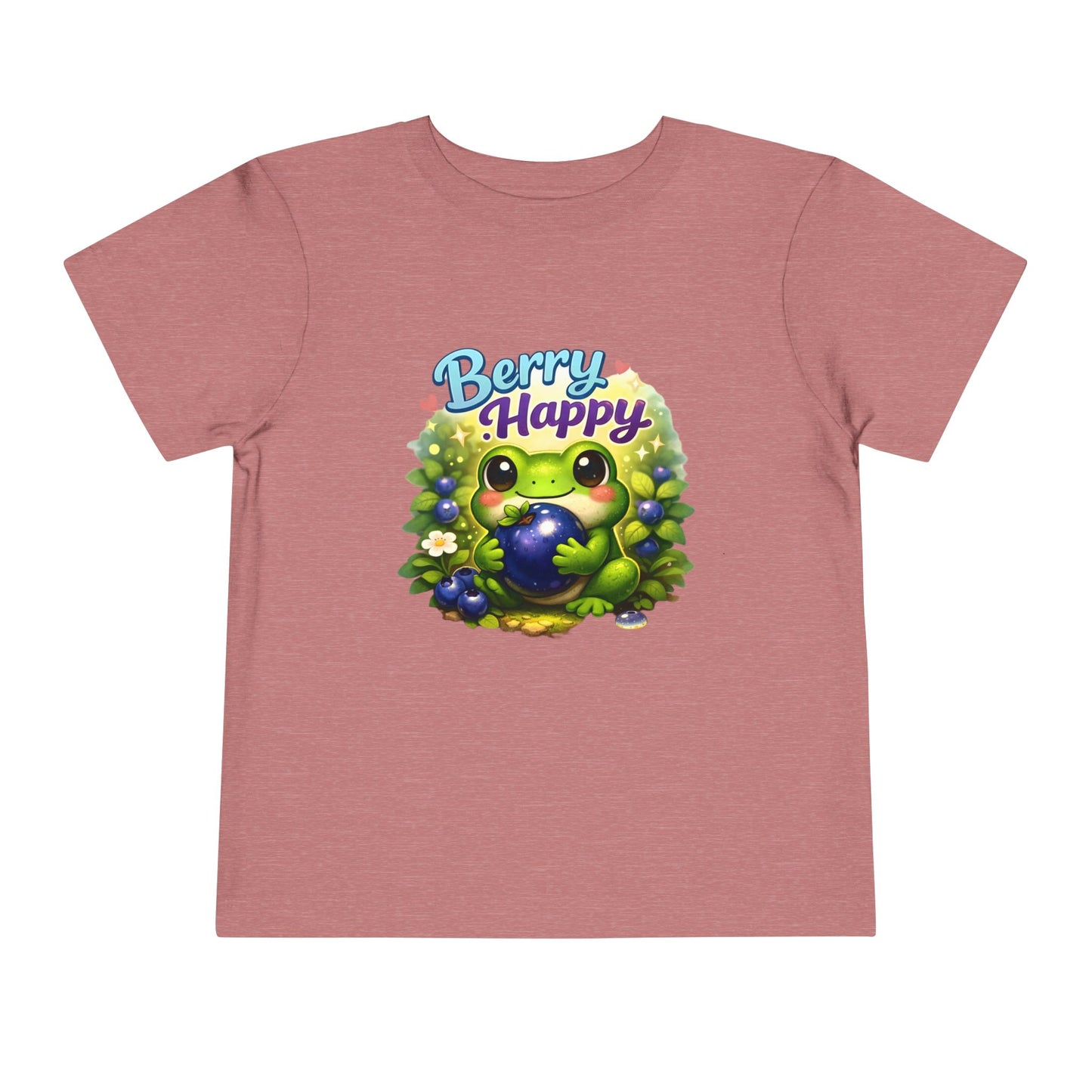 Berry Happy Frog Toddler Tee — Cute Blueberry Frog Kids T-Shirt