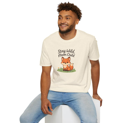 Fox T-Shirt — "Stay Wild, Moon Child" Cute Woodland Graphic Tee