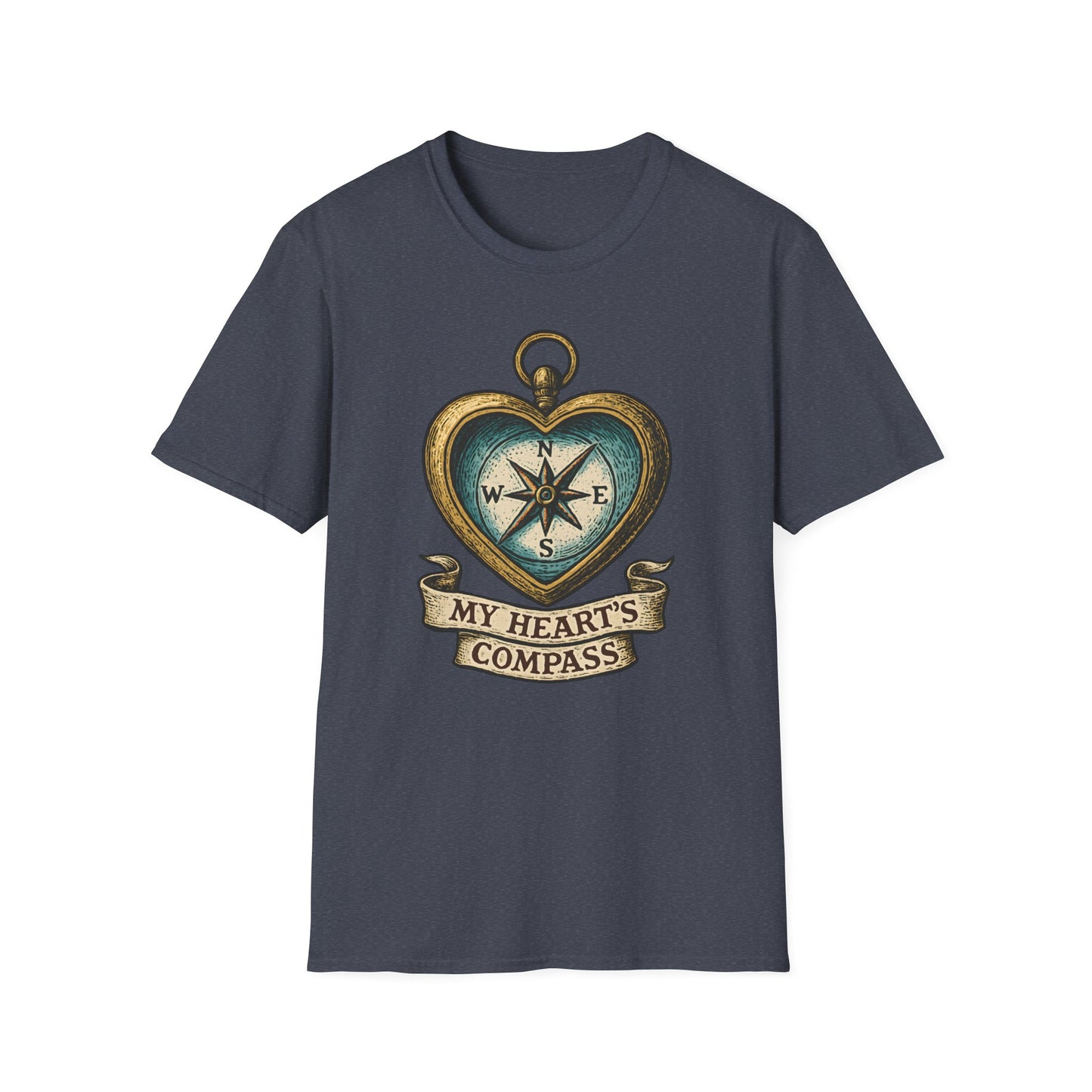 Heart Compass Design “My Heart's Compass” | Romantic Adventure Tee