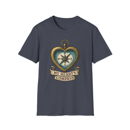 Heart Compass Design “My Heart's Compass” | Romantic Adventure Tee