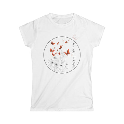 Butterfly Flight Women's Tee - Nature Inspired Botanical T-Shirt