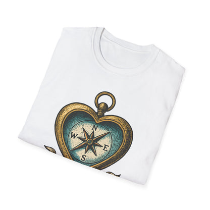 Heart Compass Design “My Heart's Compass” | Romantic Adventure Tee