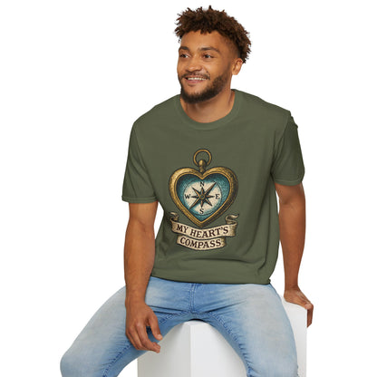 Heart Compass Design “My Heart's Compass” | Romantic Adventure Tee