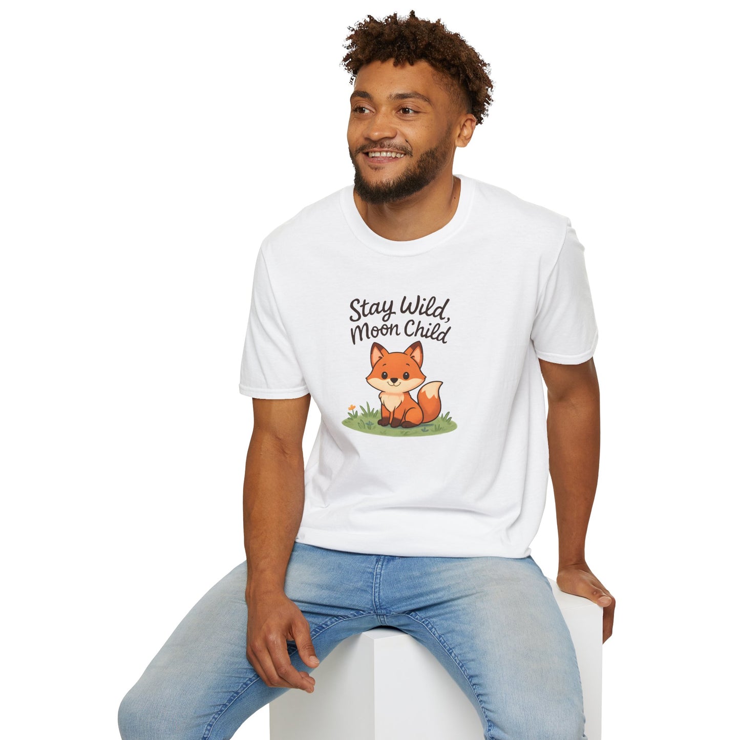 Fox T-Shirt — "Stay Wild, Moon Child" Cute Woodland Graphic Tee