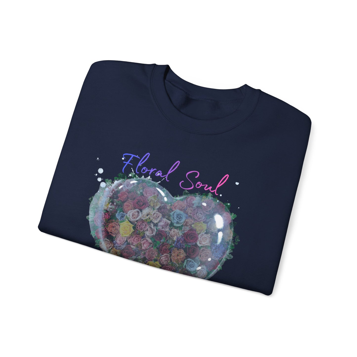 Floral Soul Heart Sweatshirt — 'Loving Heart' Pastel Floral Crewneck