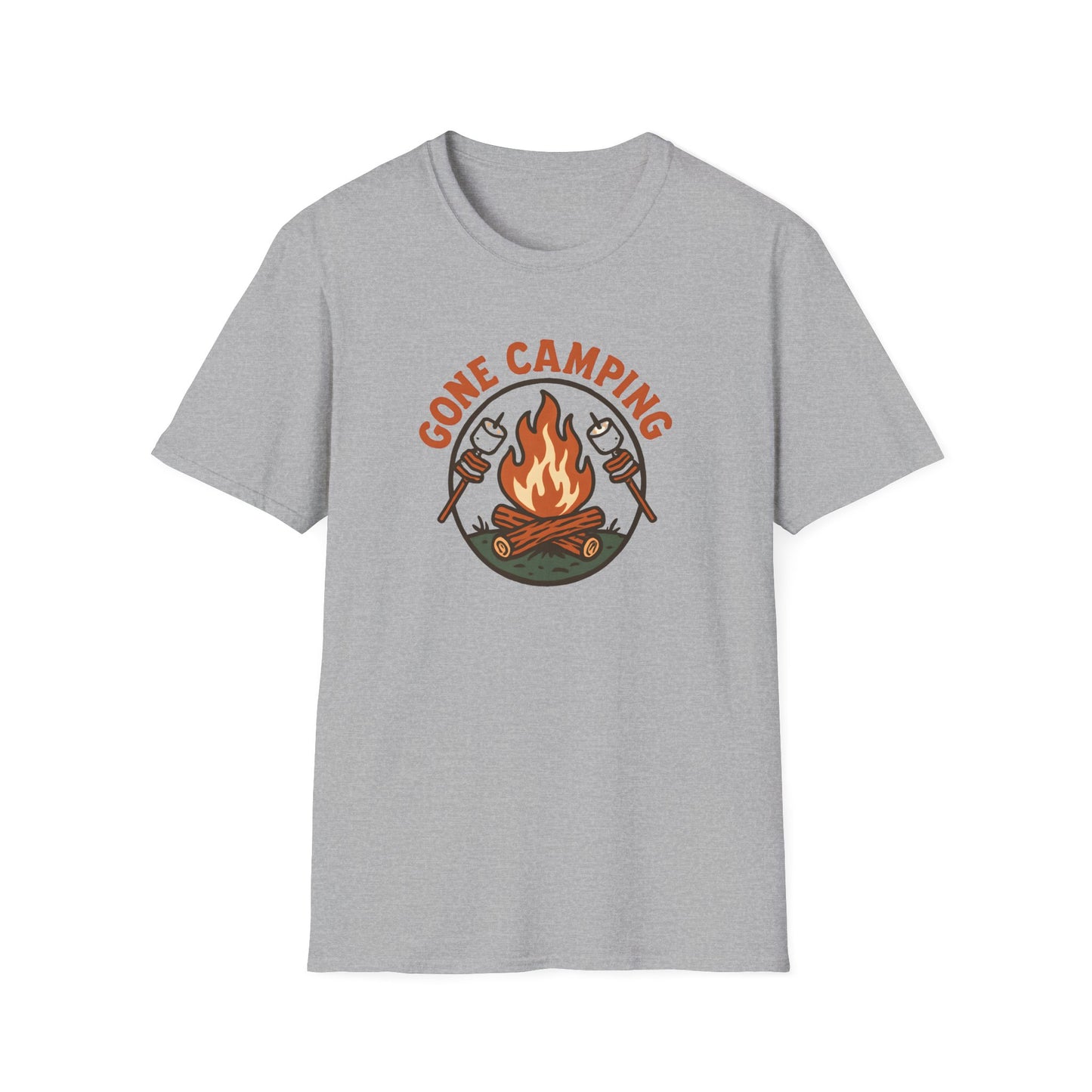Camping T-Shirt — "Gone Camping" Campfire Graphic Tee