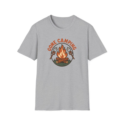 Camping T-Shirt — "Gone Camping" Campfire Graphic Tee