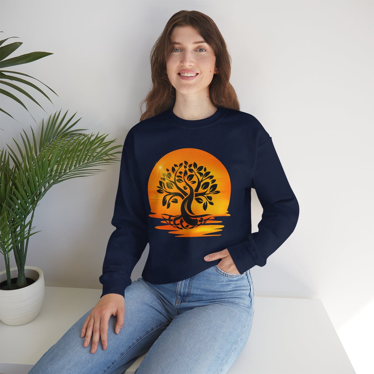 Tree of Life Sweatshirt – Sunset Tribal Graphic Crewneck
