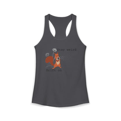 Stay Weird Drift On — Women's Racerback Tank