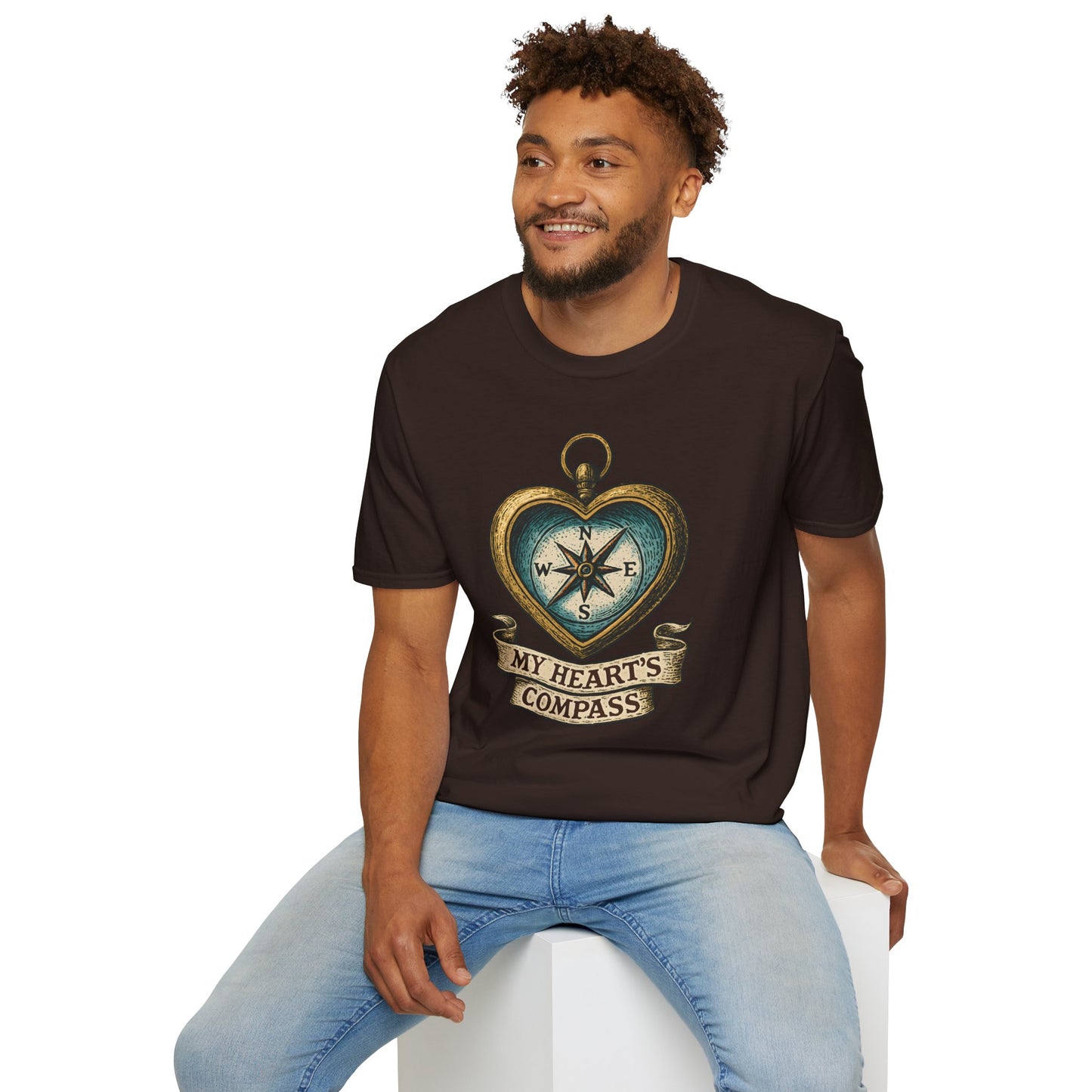 Heart Compass Design “My Heart's Compass” | Romantic Adventure Tee