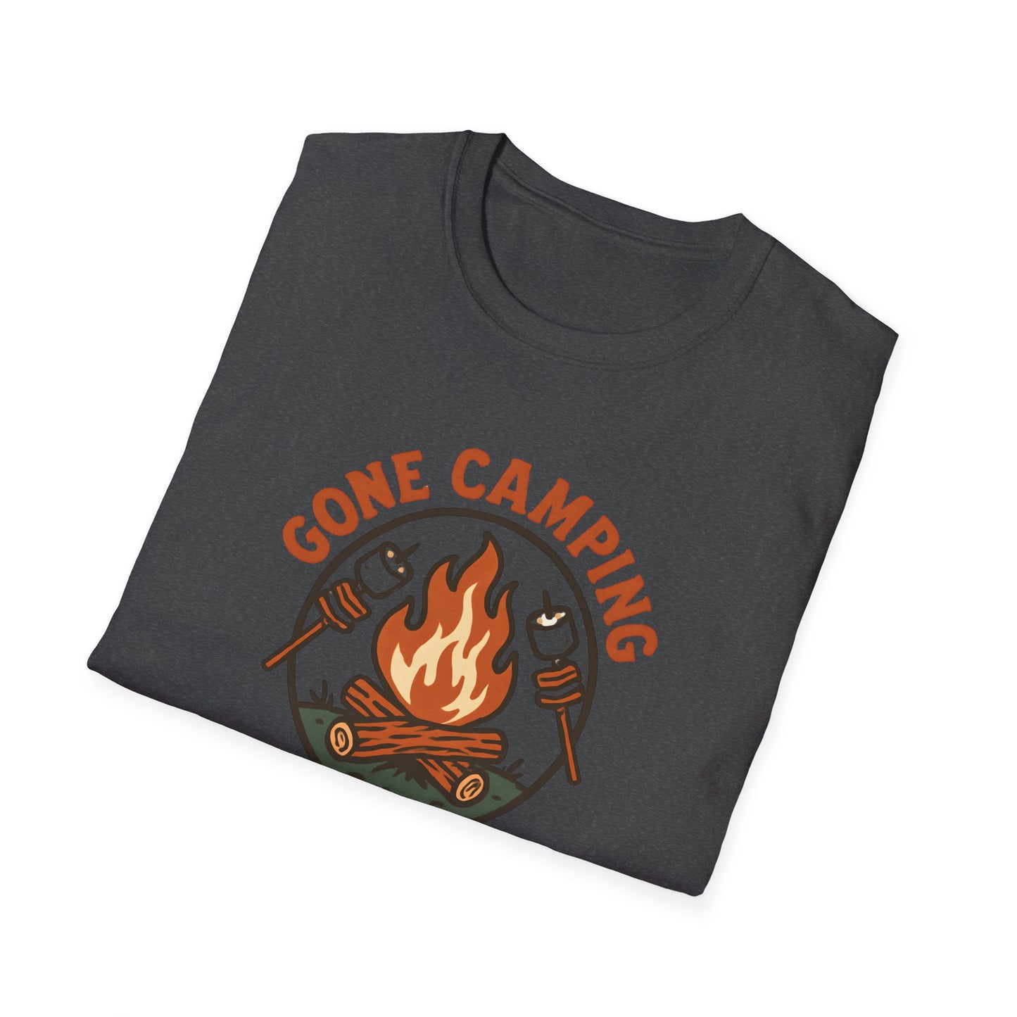 Camping T-Shirt — "Gone Camping" Campfire Graphic Tee