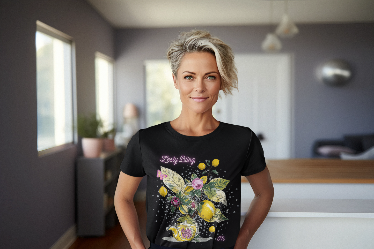 Lemon Blossom T-Shirt — Vintage Botanical Floral Graphic