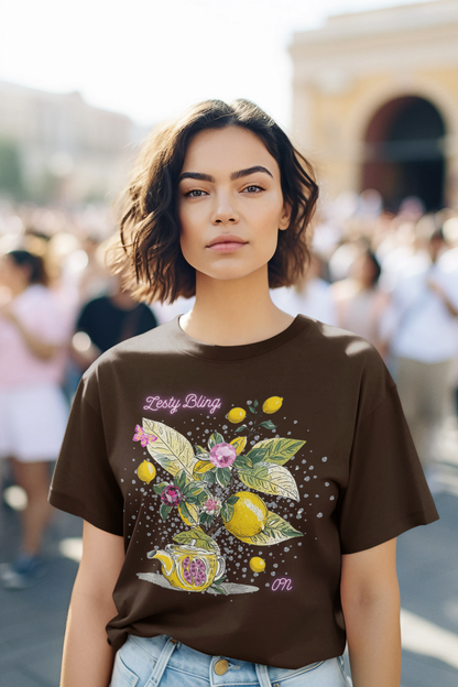 Lemon Blossom T-Shirt — Vintage Botanical Floral Graphic